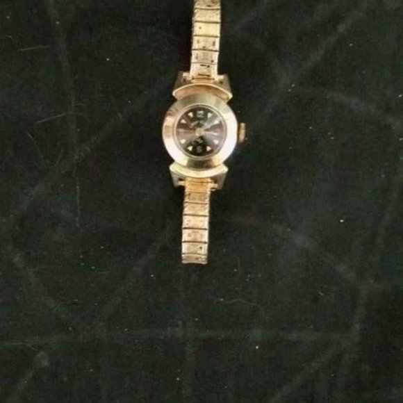 VINTAGE LADY ELGIN 14KT FILLED MANUAL WIND WATCH WITH SPEIDEL 10KT GOLD FILLED - Picture 3 of 7